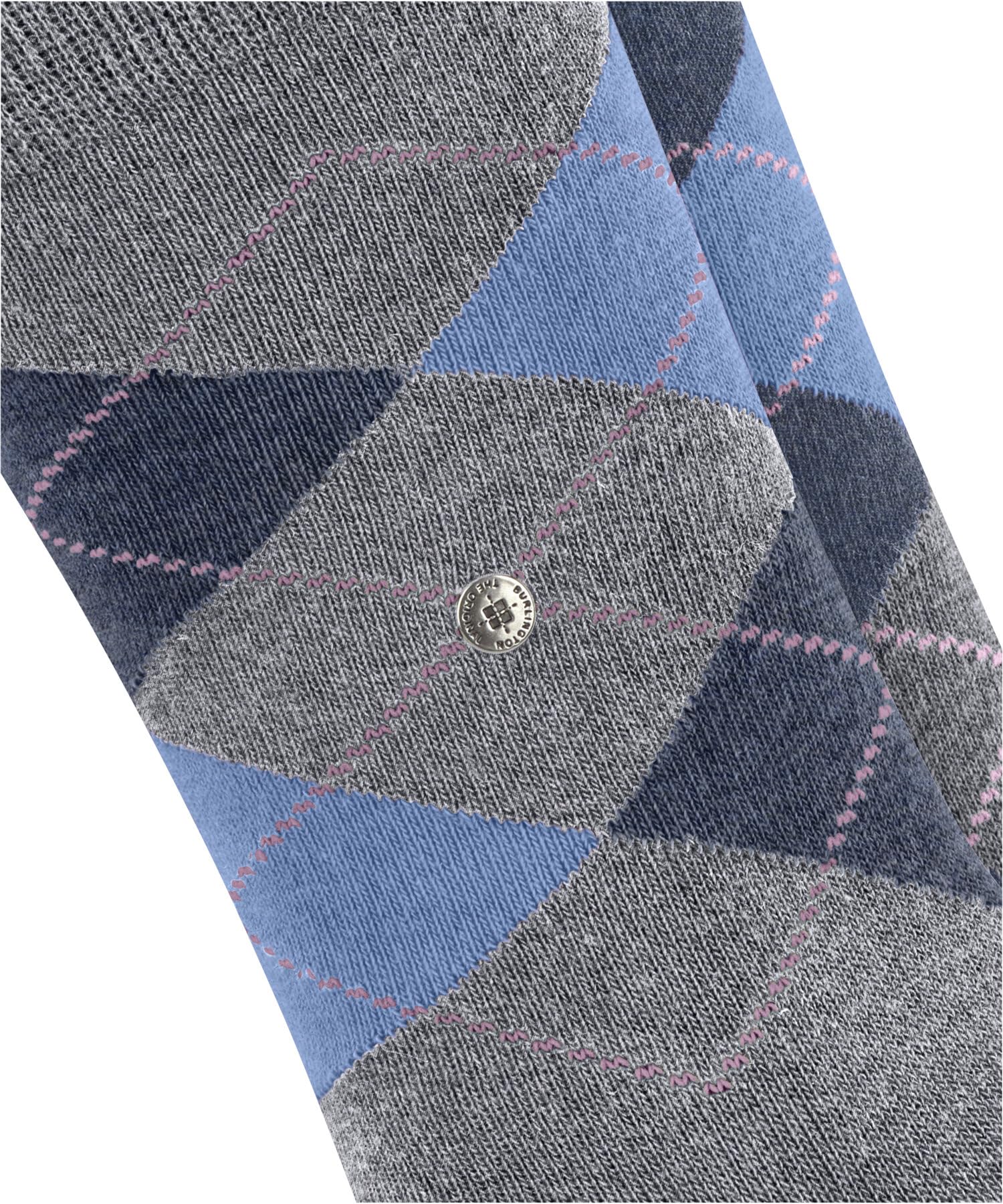 burlington-everyday-argyle-chaussettes-femme-coton-lot-de-2-gris-arctic-36-41 image 3