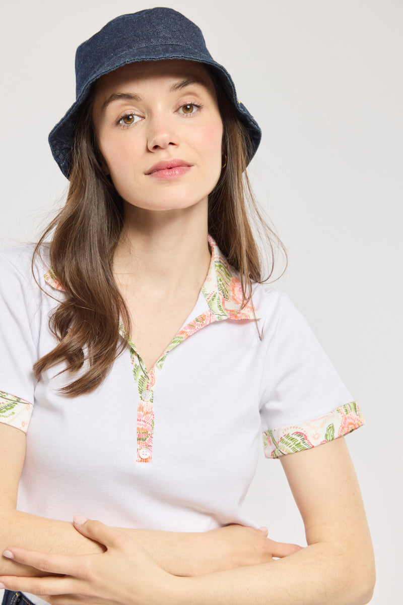 armor-lux-h-ritage-polo-femme-motifs-fleuris-coton image 2