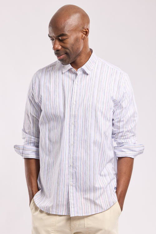 armor-lux-deauville-chemise-homme-rayures-multicolores-coton image 5