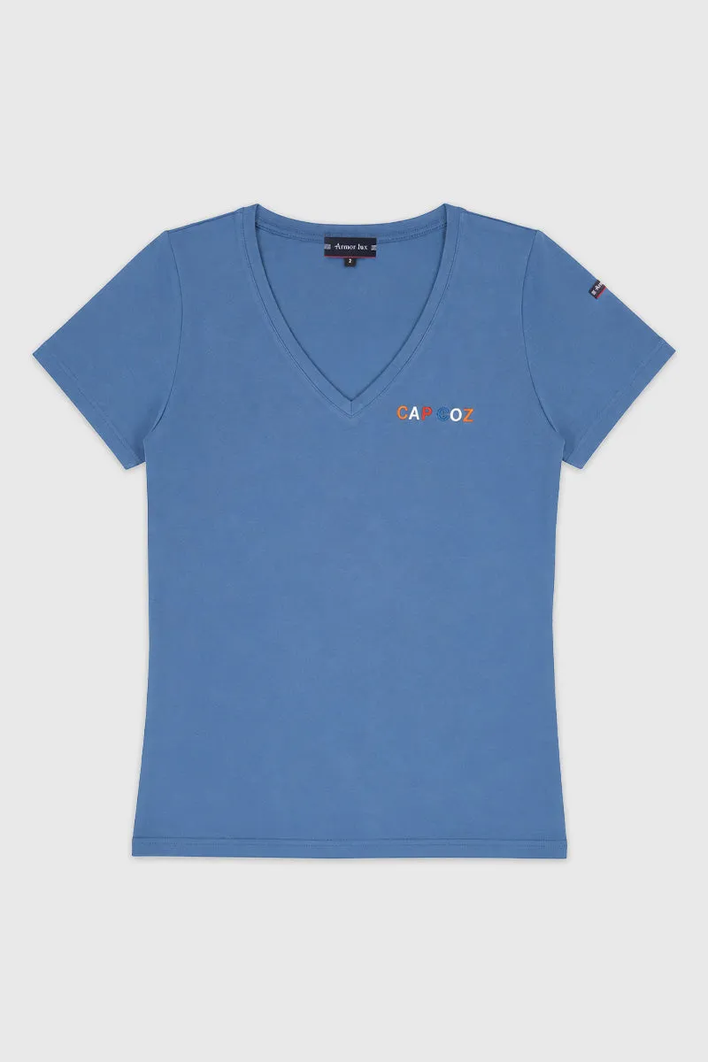 armor-lux-t-shirt-femme-le-cap-coz-2026-col-v-coton image 1