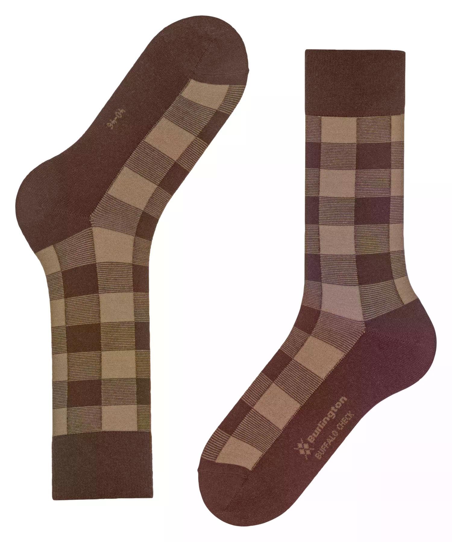 burlington-buffalo-check-chaussettes-homme-laine-marron-hazelnut-40-46 image 6