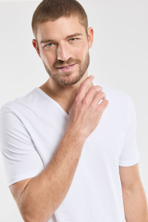 armor-lux-t-shirt-col-v-homme-coton-biologique-l-ger-h-ritage-3 image 5