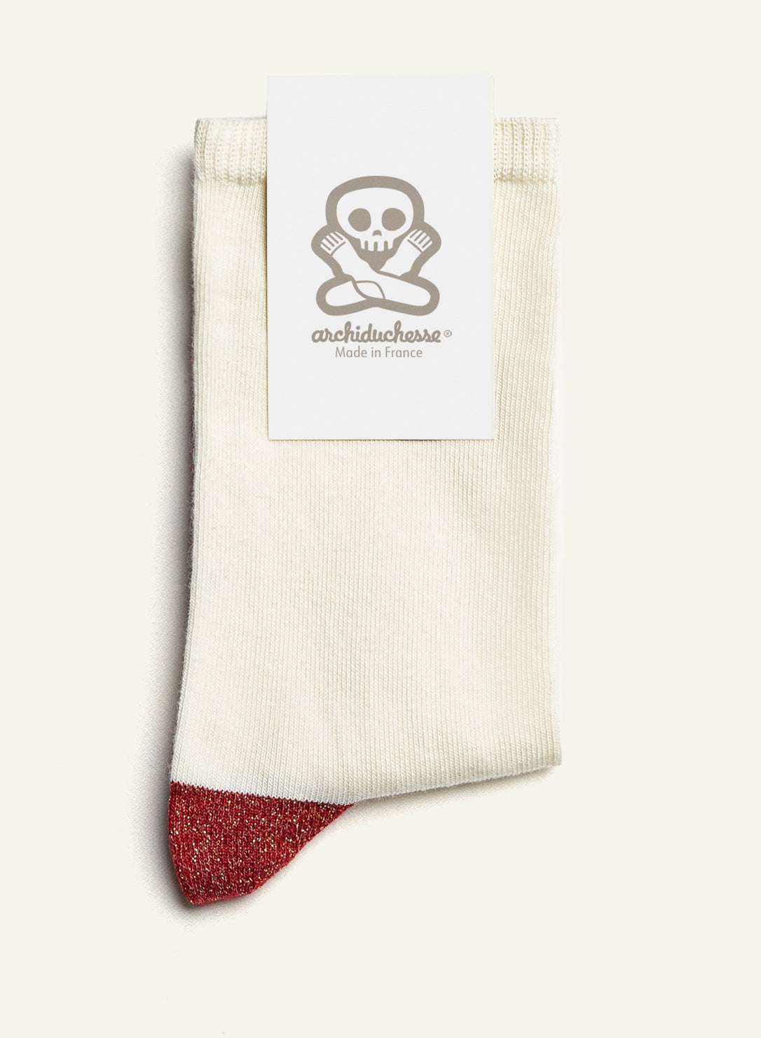 archiduchesse-compl-tement-love-chaussettes-blanches-c-ur-lurex image 3