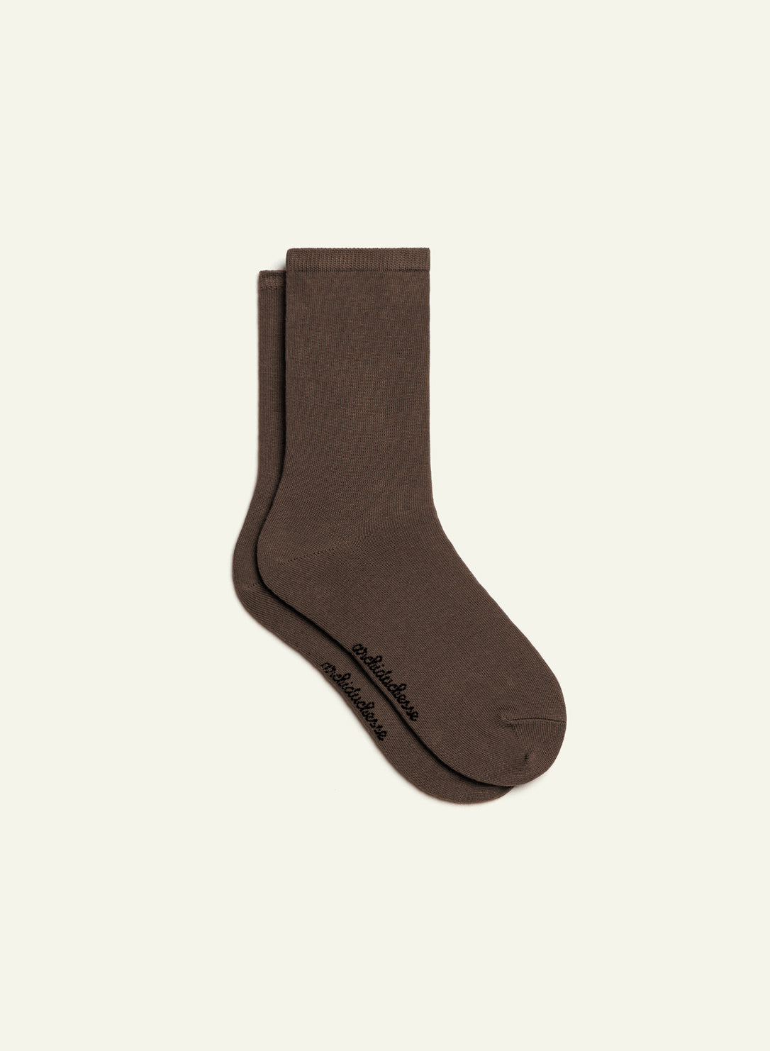 archiduchesse-marron-chocolat-chaussettes-courtes-unies image 2