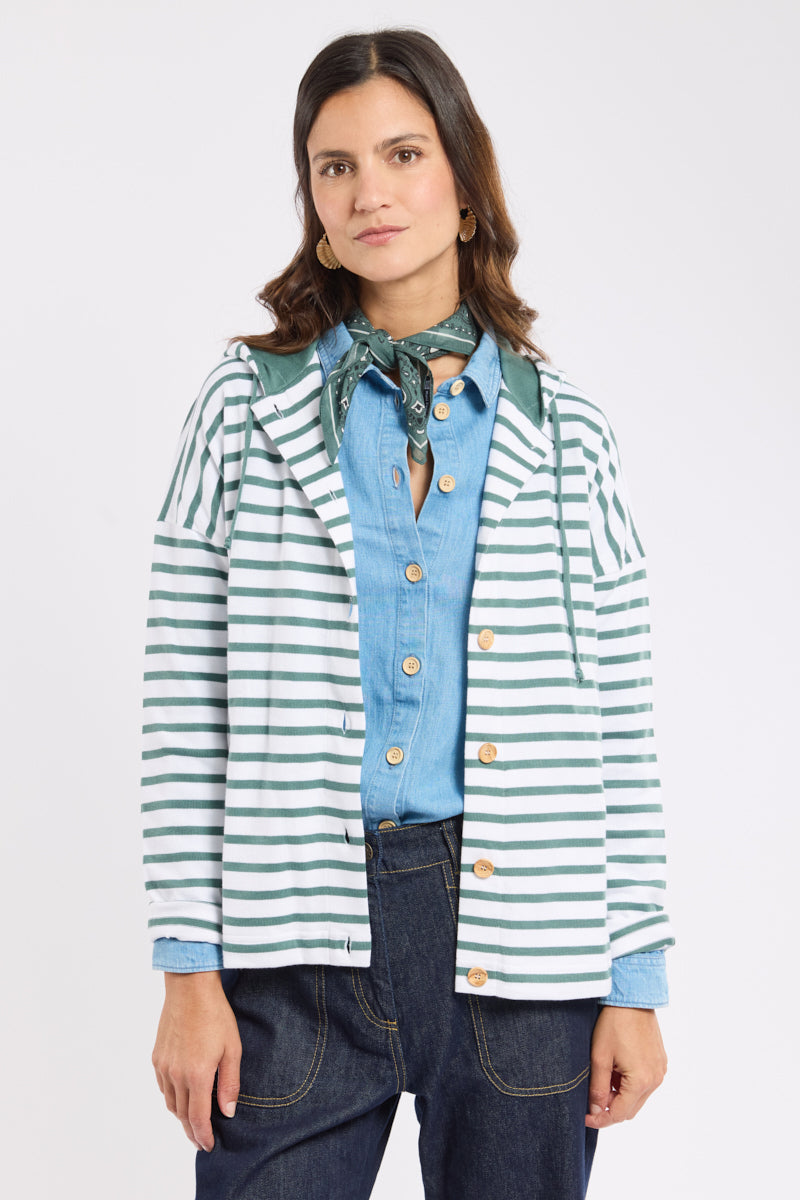 armor-lux-cardigan-ray-boutonn-femme-coton-rustique image 1