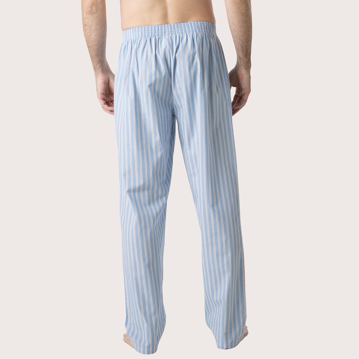 eminence-pyjama-long-homme-popeline-coton-rayures-ciel-camel image 6