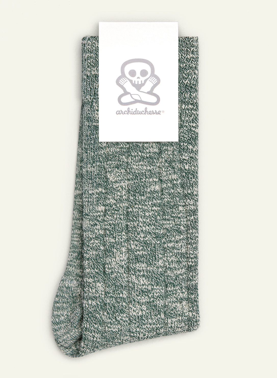 archiduchesse-d-hiver-vert-sapin-chaussettes-chaudes-mi-hautes-coton image 3