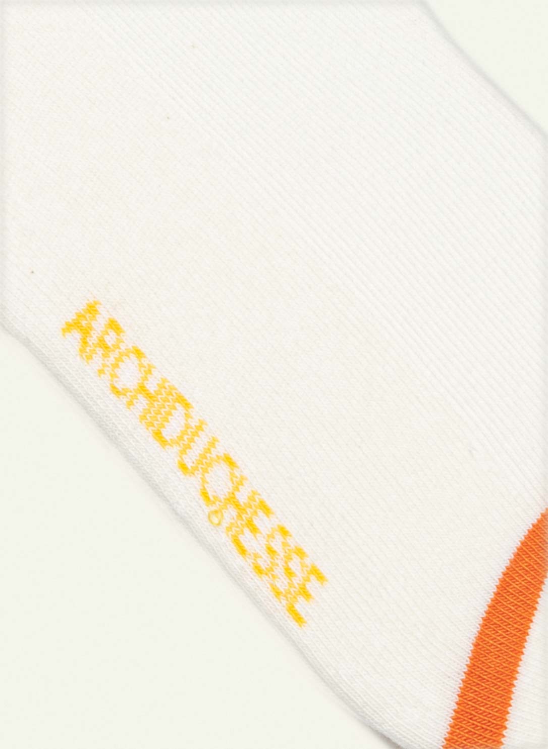 archiduchesse-chaussette-bouclette-ray-e-orange-et-jaune-broderie-couronne image 4