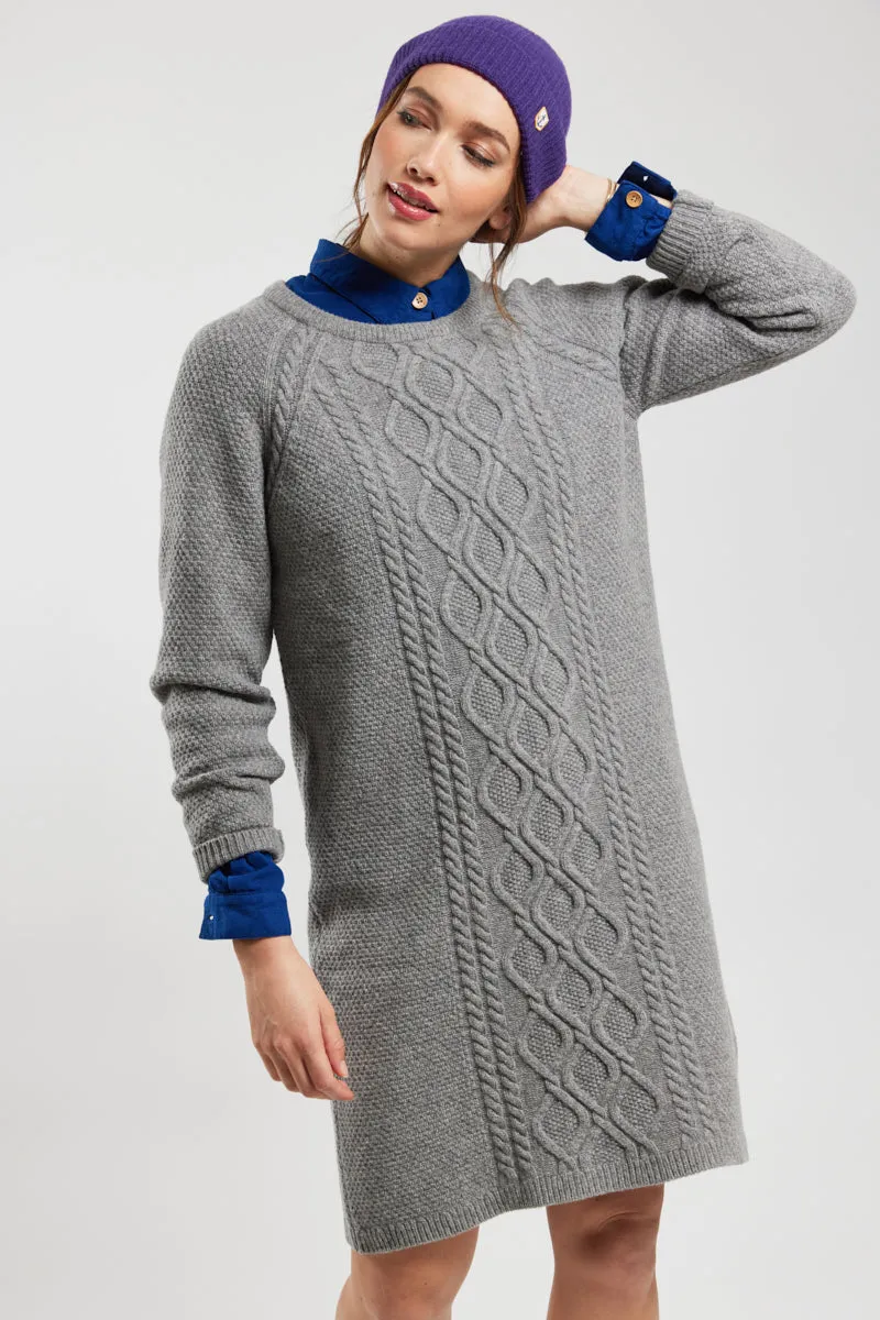 armor-lux-robe-pull-torsades-femme-laine-col-rond image 1