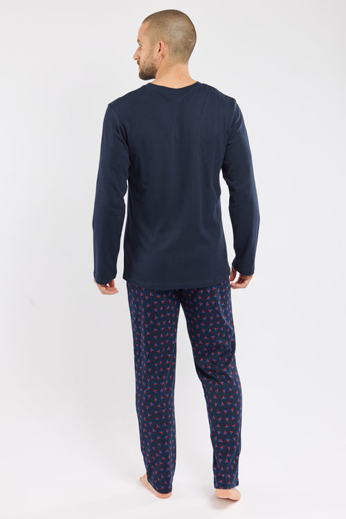 armor-lux-pyjama-col-v-homme-coton image 5