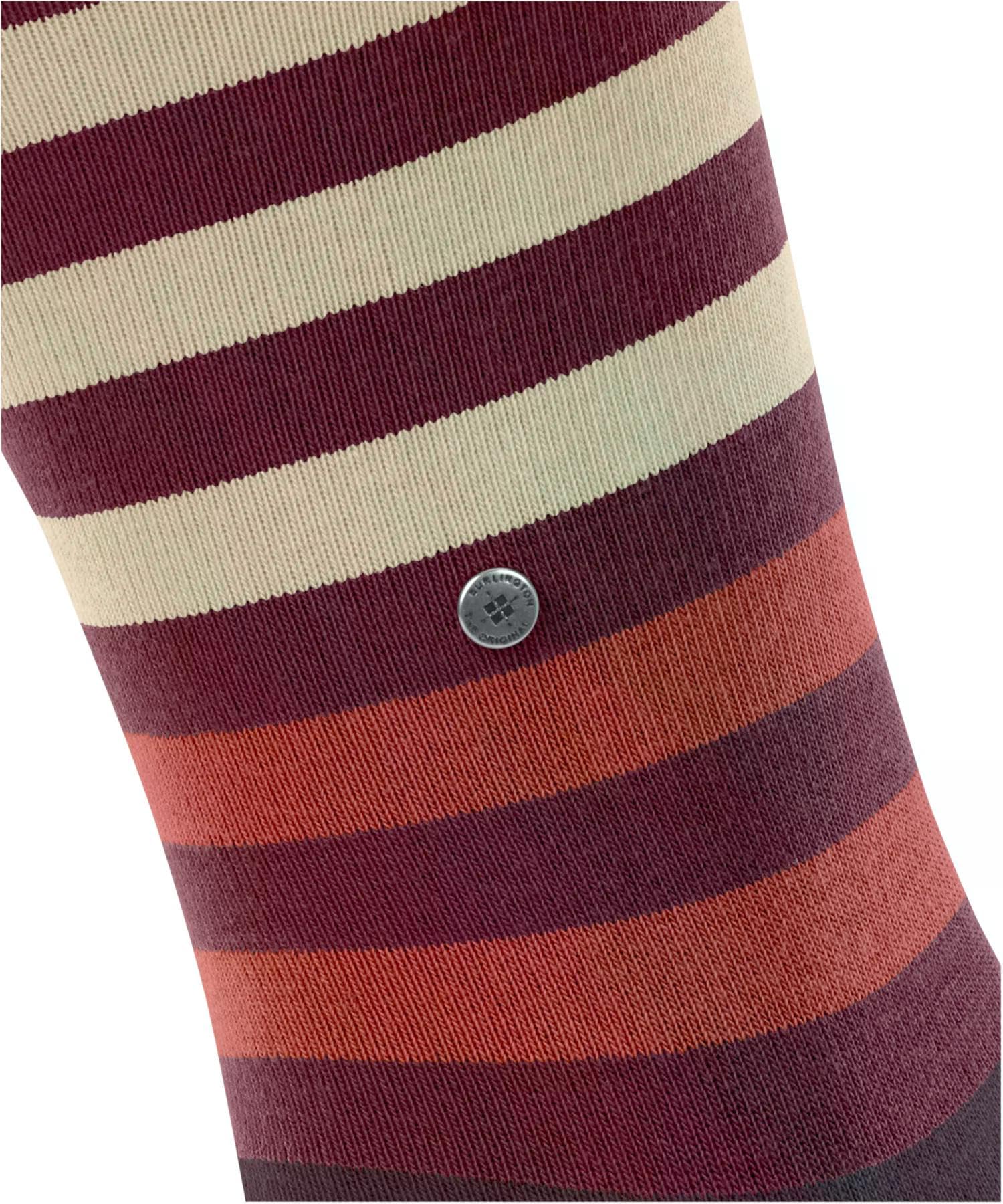 burlington-blackpool-chaussettes-homme-coton-fantaisie-rouge-burgund-8011-40-46 image 4