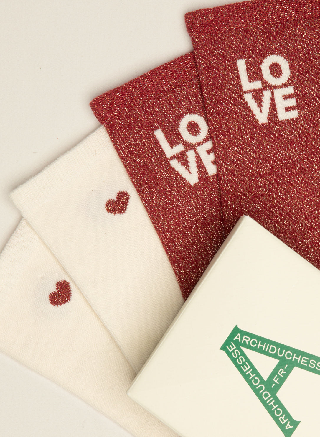 archiduchesse-duo-pair-fect-love-compl-tement-love-coffret-2-chaussettes-courtes image 3