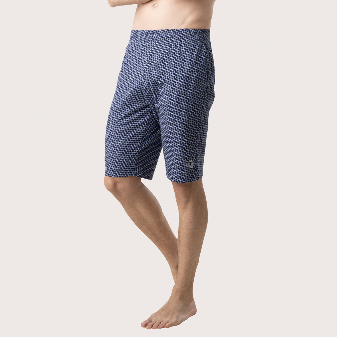eminence-pyjama-court-homme-smileyworld-bleu-lavande-marine image 5