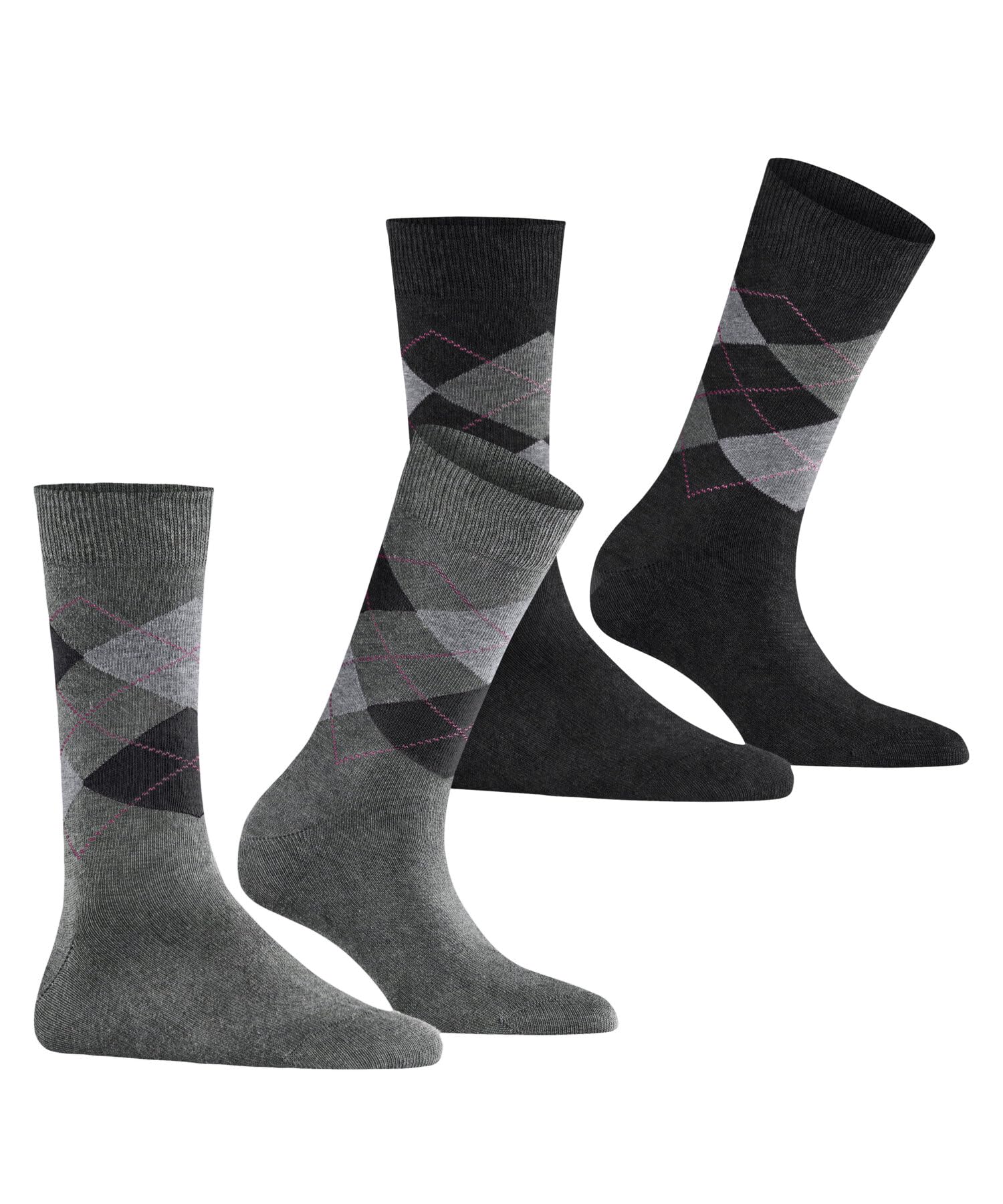 burlington-everyday-argyle-chaussettes-femme-coton-gris-x2-paires-36-41 image 4
