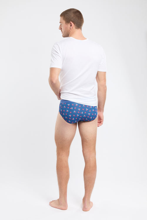armor-lux-h-ritage-slip-homme-coton-imprim-pompon image 5