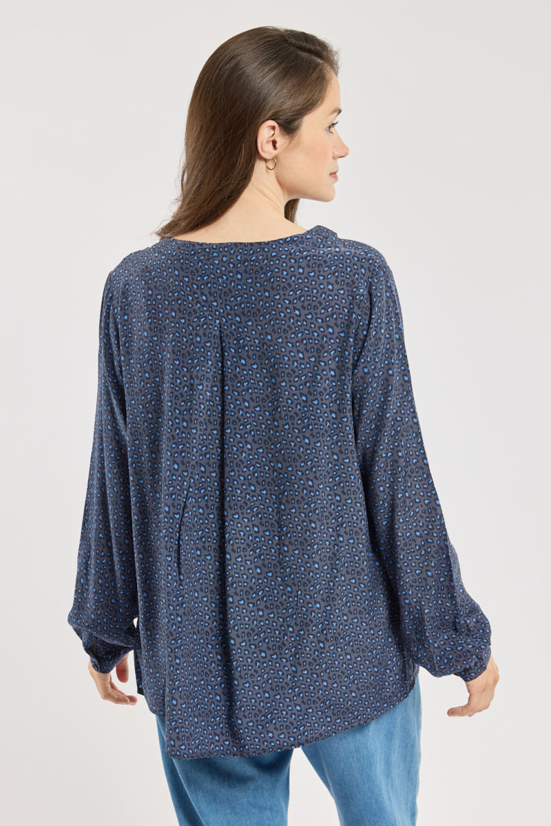 armor-lux-blouse-femme-imprim-l-opard-cupro-manches-longues-col-v image 4
