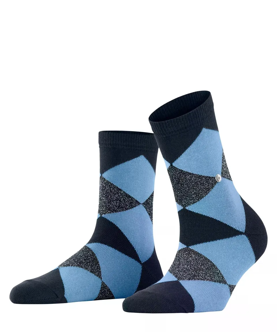 burlington-glitter-bonnie-chaussettes-femme-coton-respirant-argyle image 1