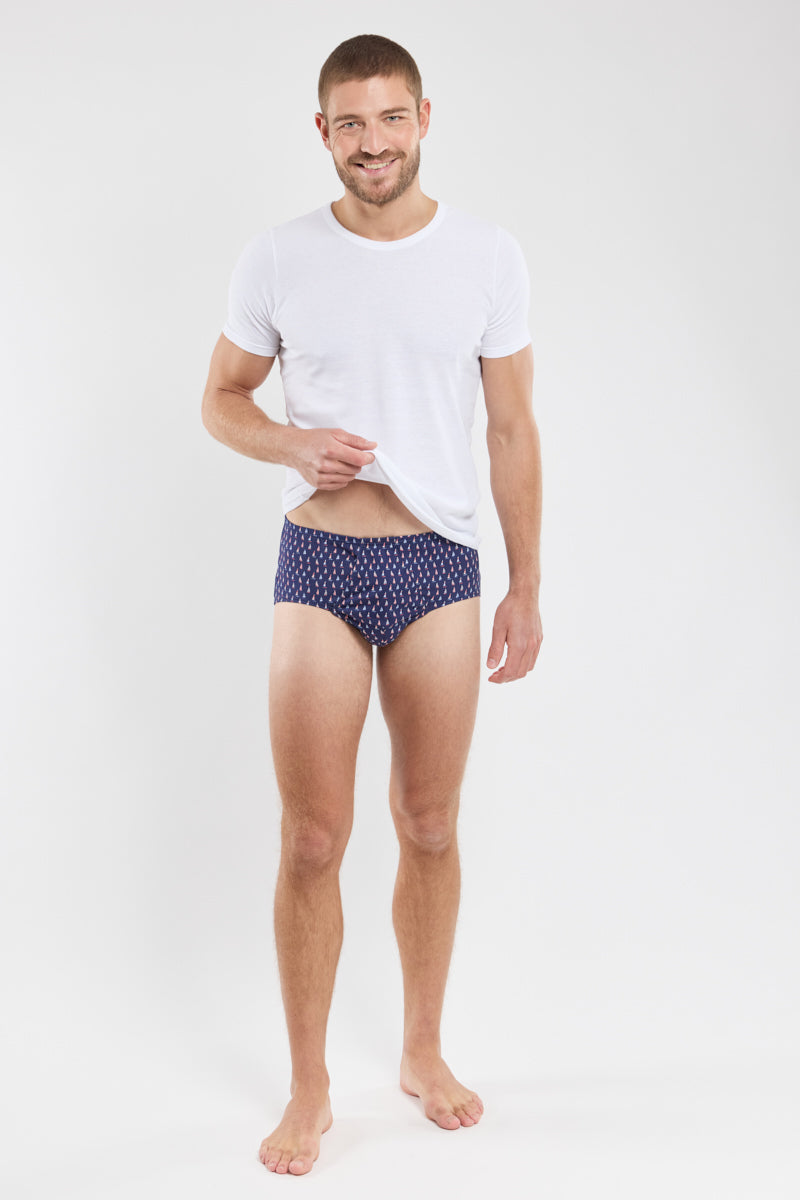 armor-lux-slip-ouvert-homme-motifs-voiliers-coton-bio image 3