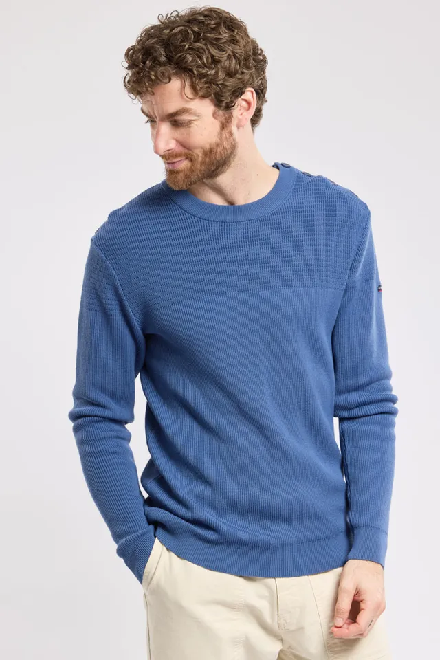 armor-lux-groix-pull-marin-maille-fantaisie-100-coton-homme image 1