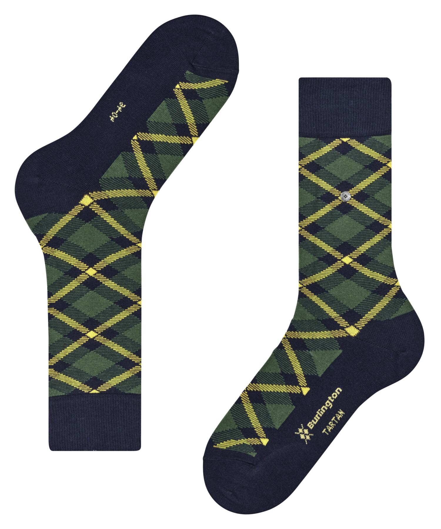 burlington-tartan-chaussettes-homme-coton-bleu-marine image 5