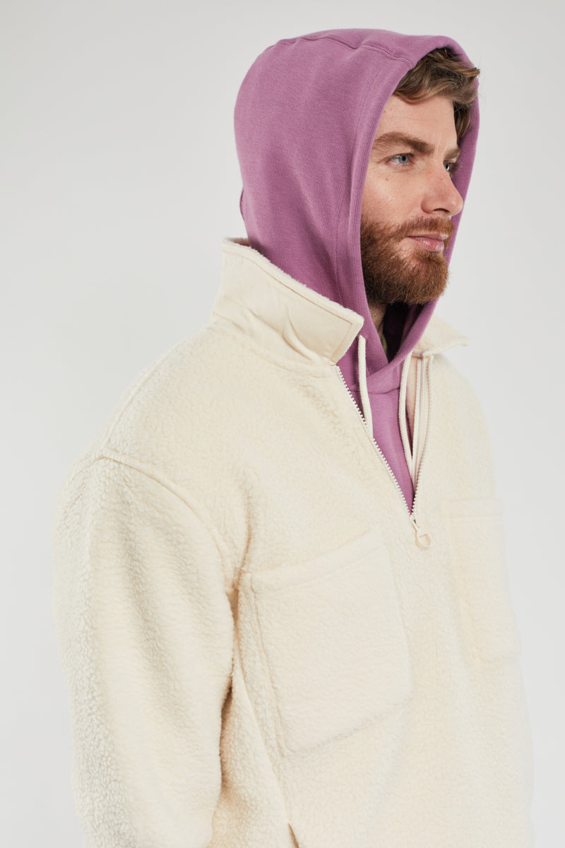 armor-lux-h-ritage-sweat-zipp-unisexe-sherpa-polaire image 2