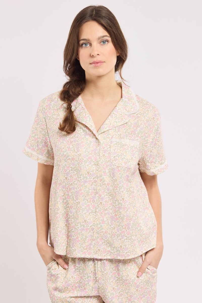 armor-lux-pyjama-imprim-fleurs-femme-coton image 5