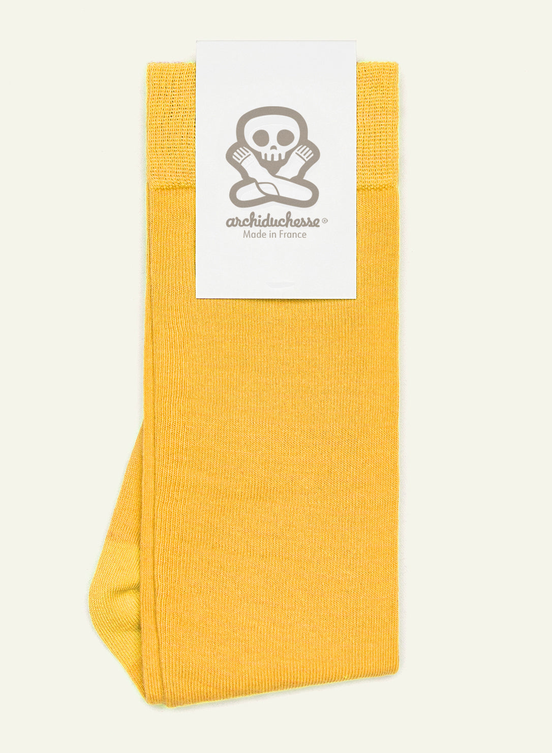 archiduchesse-de-ville-jaune-canari-chaussettes-coton-unisexe image 3