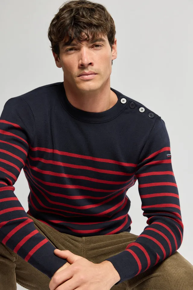 armor-lux-goulenez-pull-marin-homme-100-laine-m-rinos image 1