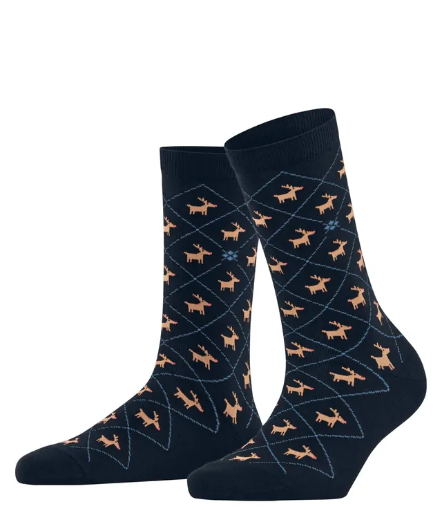 burlington-reindeer-femme-chaussettes-coton-respirant image 1