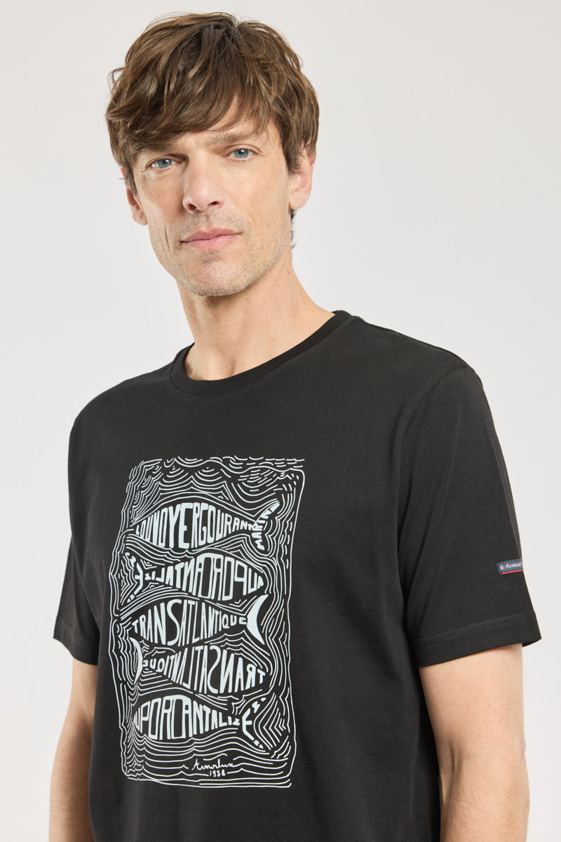 armor-lux-t-shirt-poisson-t-shirt-homme-coton-l-ger-s-rigraphie-poitrine image 1