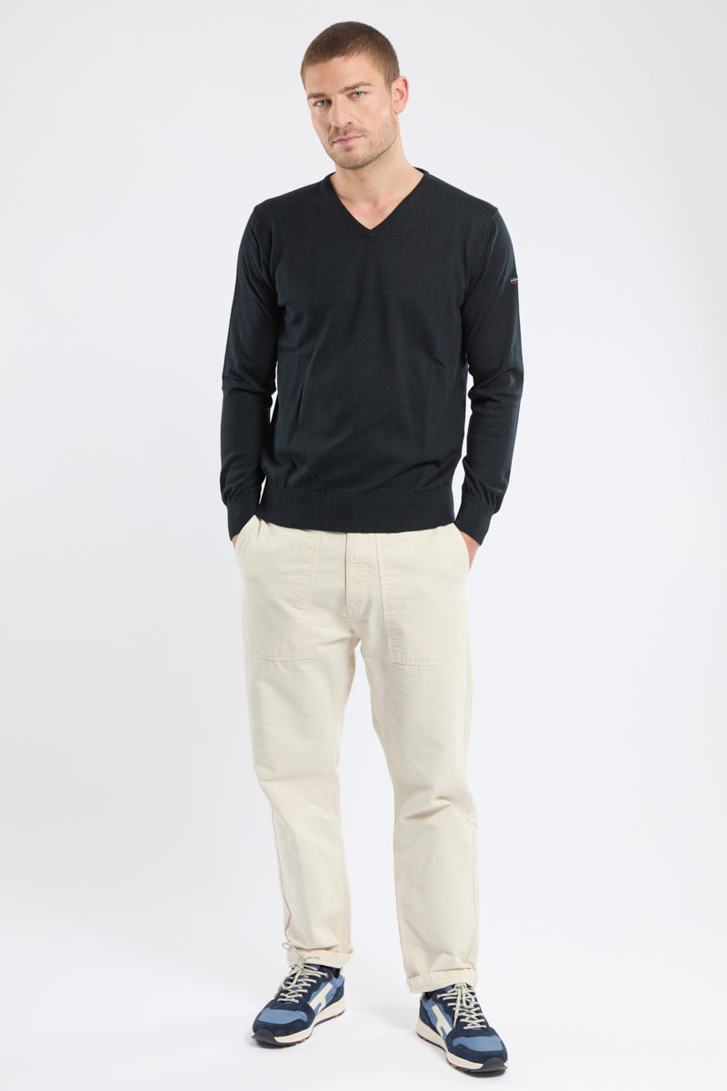armor-lux-pull-col-v-henvic-homme-100-coton image 2