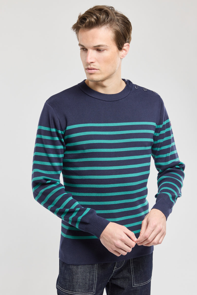 armor-lux-groix-pull-marin-ray-homme-coton image 2