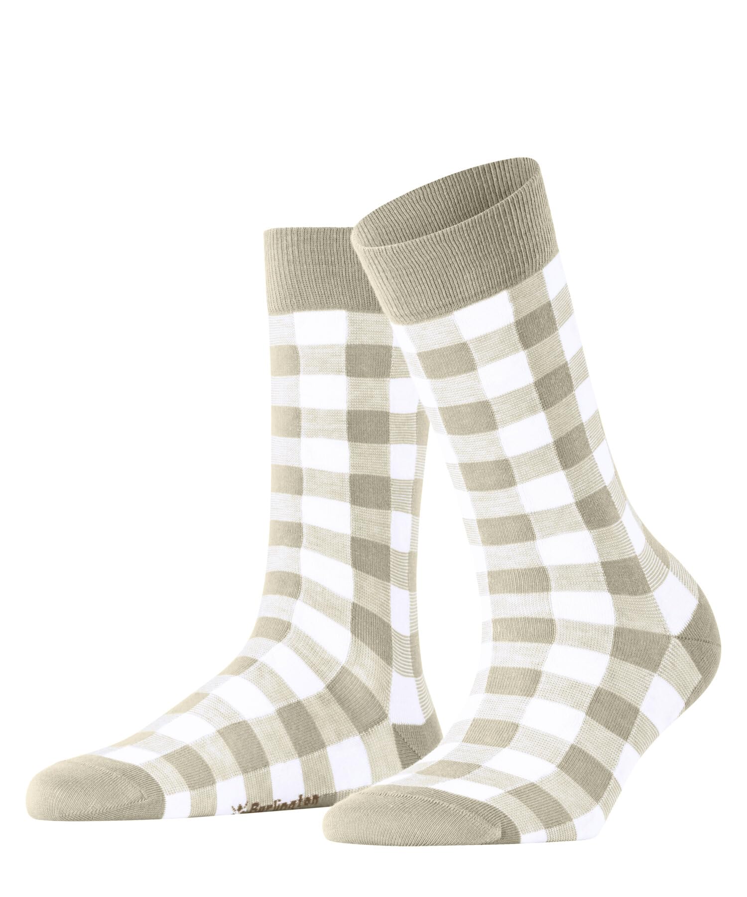 burlington-vichy-chaussettes-opaque-femme-coton-biologique-maille-carreaux-taill image 1