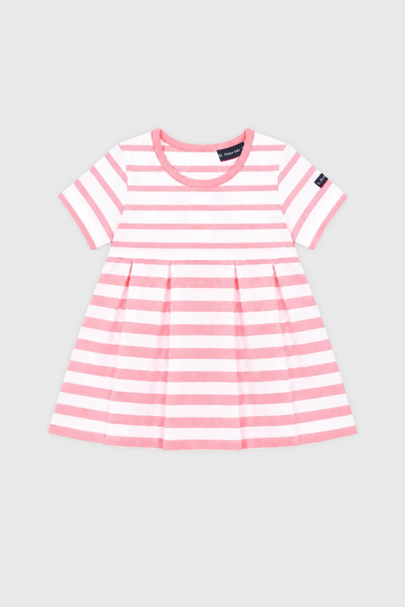 armor-lux-robe-ray-e-b-b-coton-l-ger-rose image 1