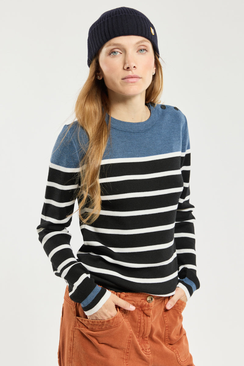 armor-lux-briac-pull-marin-femme-ray-100-laine-m-rinos image 1