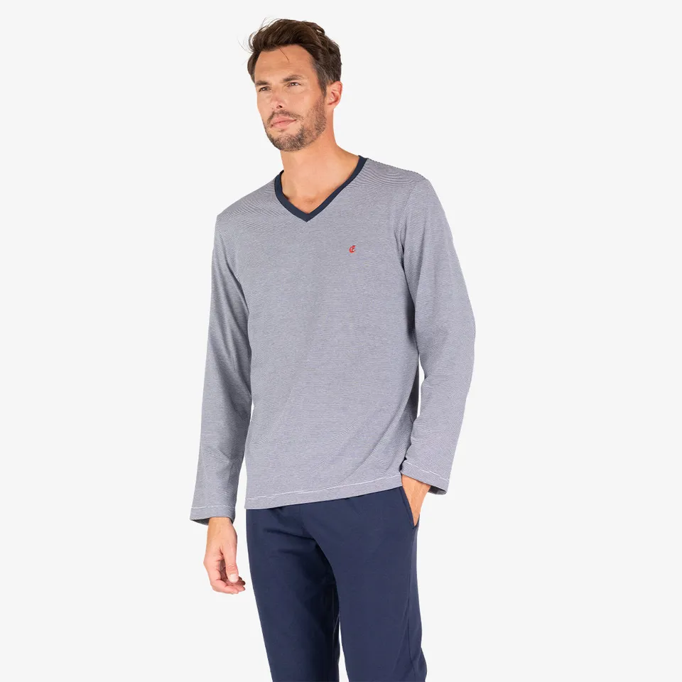 eminence-l-intemporel-pyjama-long-marini-re-homme image 1