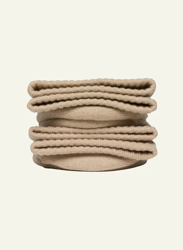 archiduchesse-bouclette-beige-caf-au-lait-mi-chaussettes-d-hiver image 1