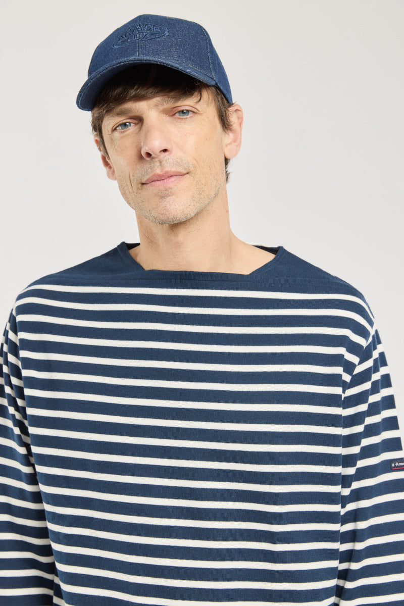 armor-lux-pull-ray-homme-coudi-res-100-coton image 2