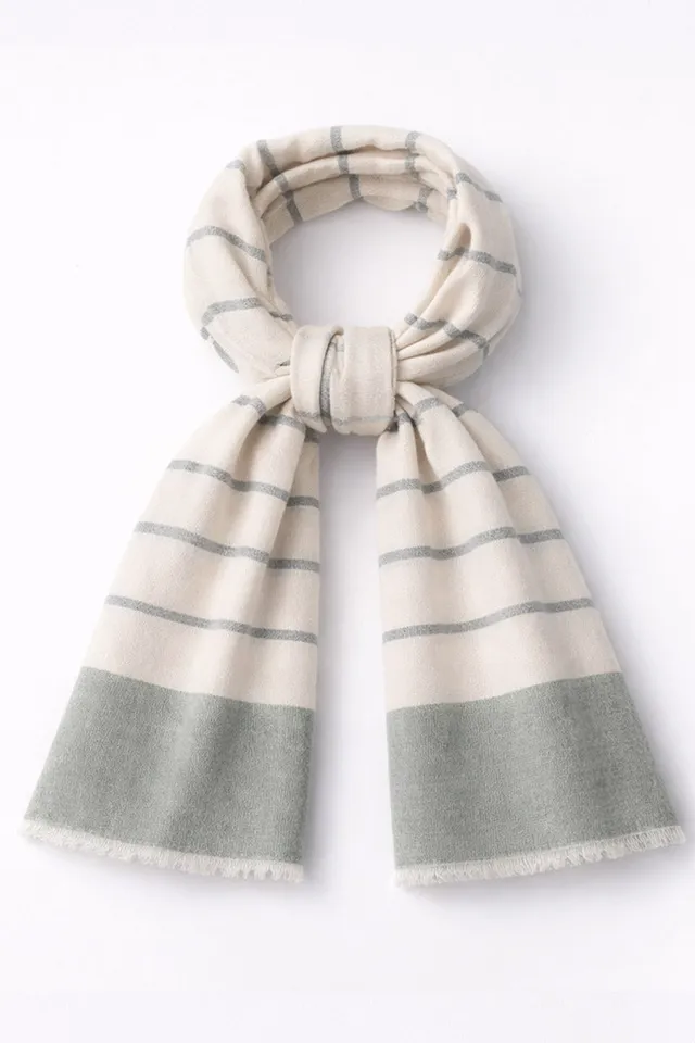 armor-lux-foulard-ray-coton-70x200cm-franges image 1