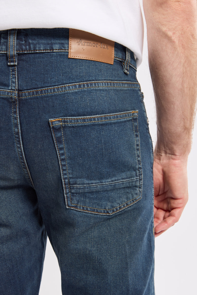 armor-lux-h-ritage-jean-coupe-regular-en-coton-et-lasthanne image 4