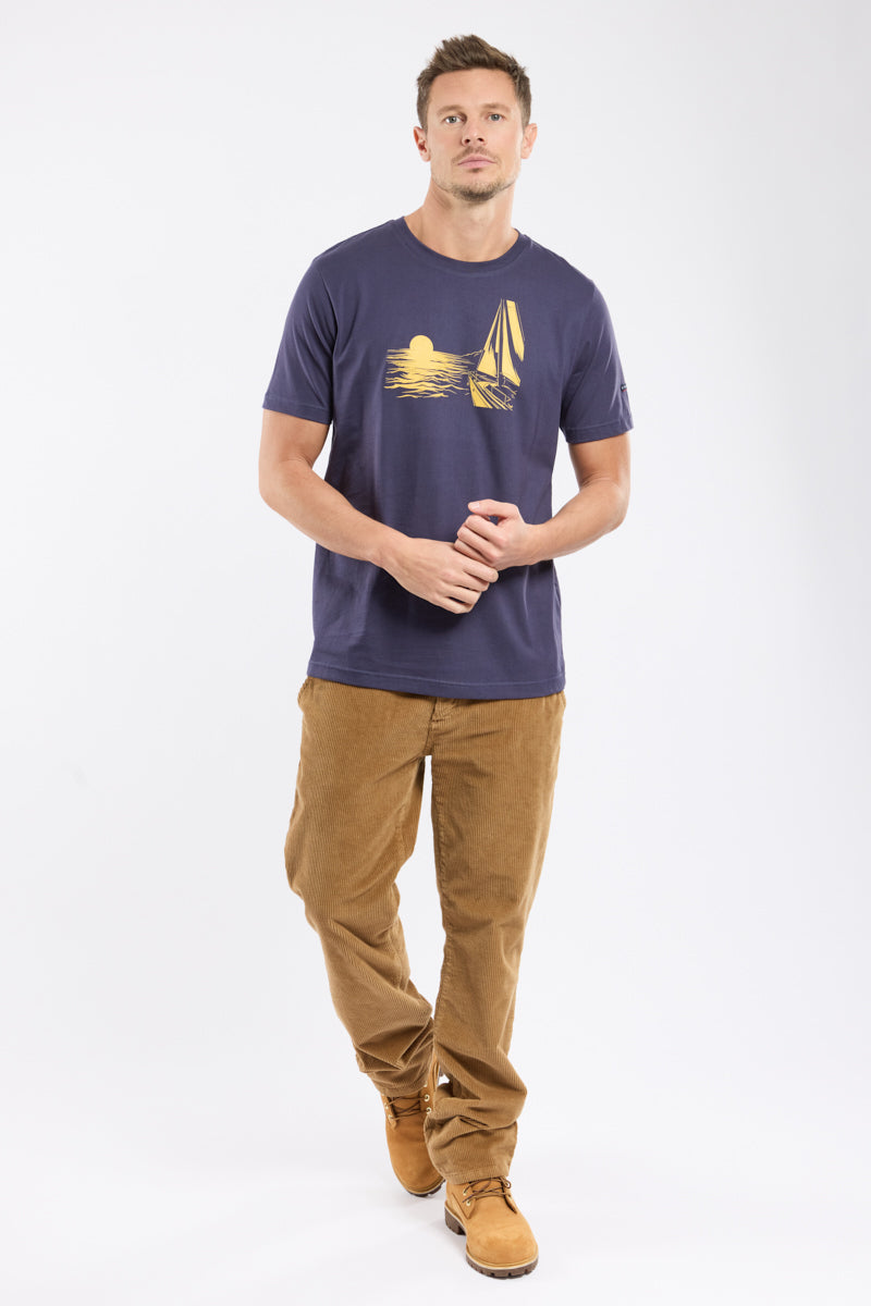 armor-lux-t-shirt-homme-s-rigraphi-coton-l-ger-col-rond image 3