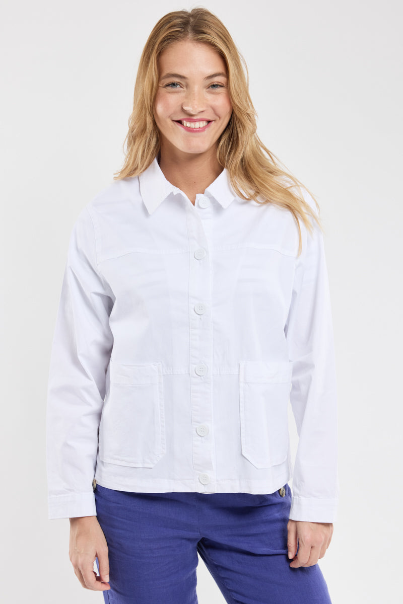 armor-lux-veste-courte-boutonn-e-femme-toile-gabardine-coton-stretch image 1