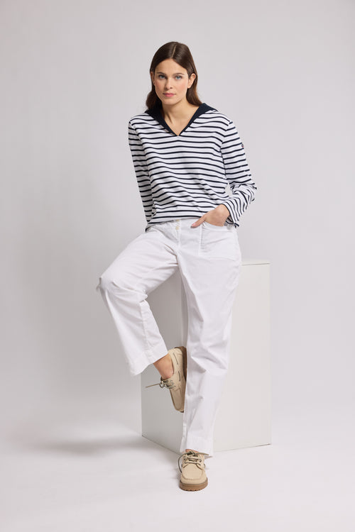 armor-lux-marini-re-femme-col-vareuse-coton-pais-260-g-m image 4