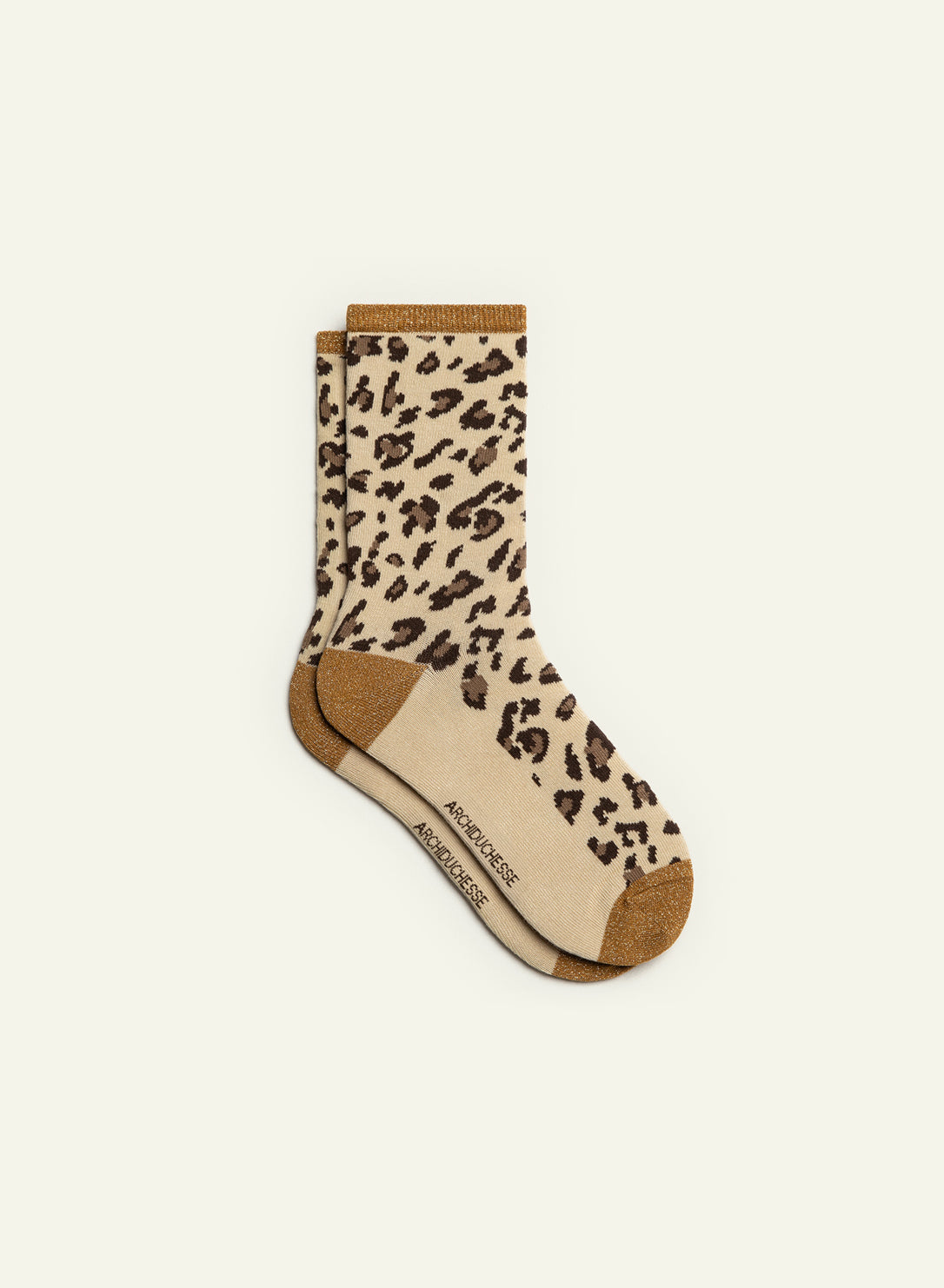 archiduchesse-l-opard-scintillante-miel-chaussettes-courtes-paillet-es image 2