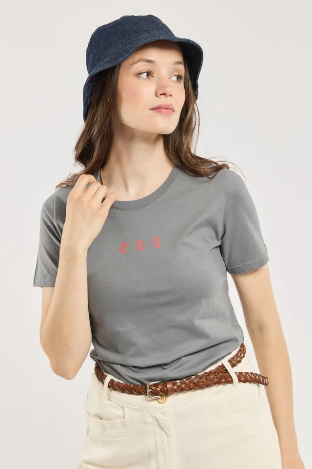 armor-lux-t-shirt-femme-col-rond-s-rigraphi-100-coton image 1