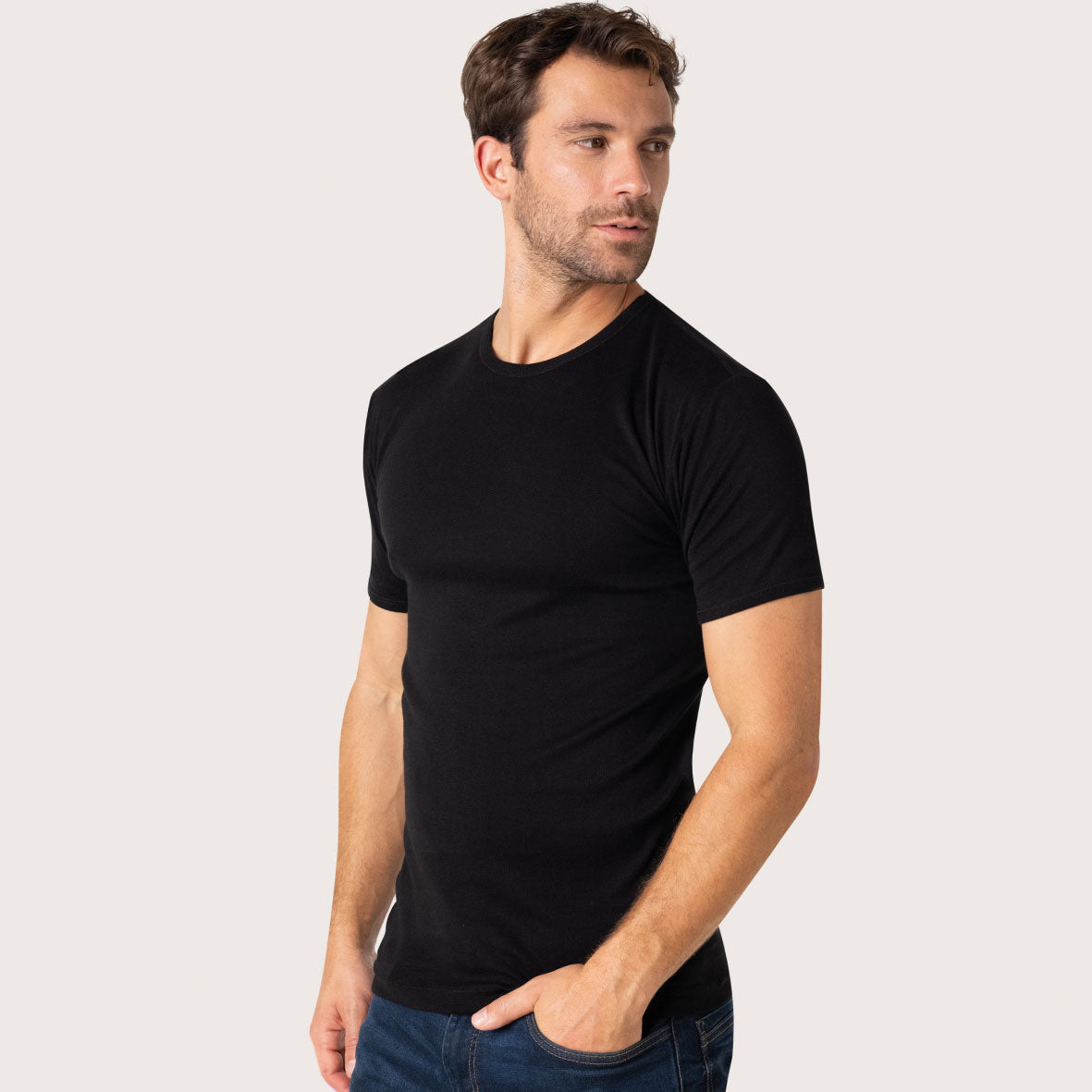 eminence-308-lot-de-3-tee-shirts-col-rond-pur-coton-noir image 2