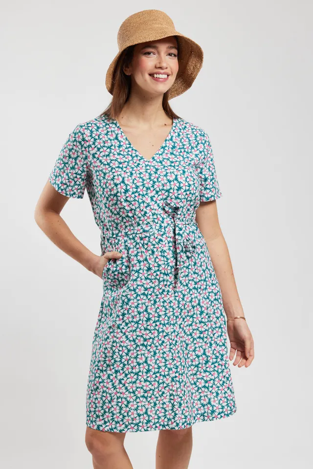 robe-fleurie-armor-lux-h-ritage-coton-col-v-ceinture-amovible-poches image 1