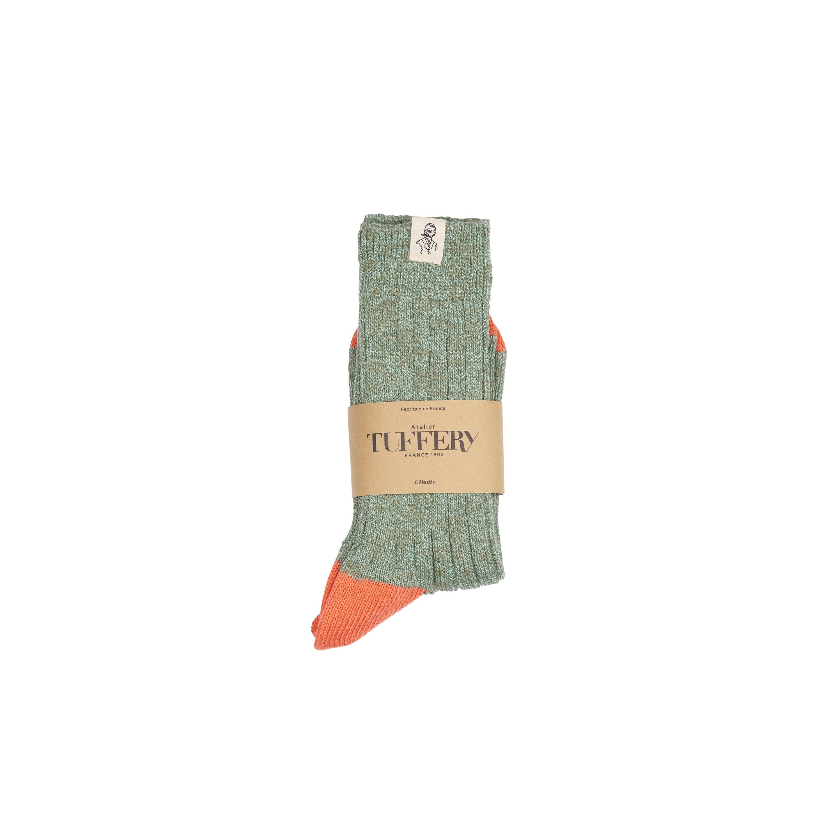 atelier-tuffery-chaussettes-paisses-unisexes-vertes image 1