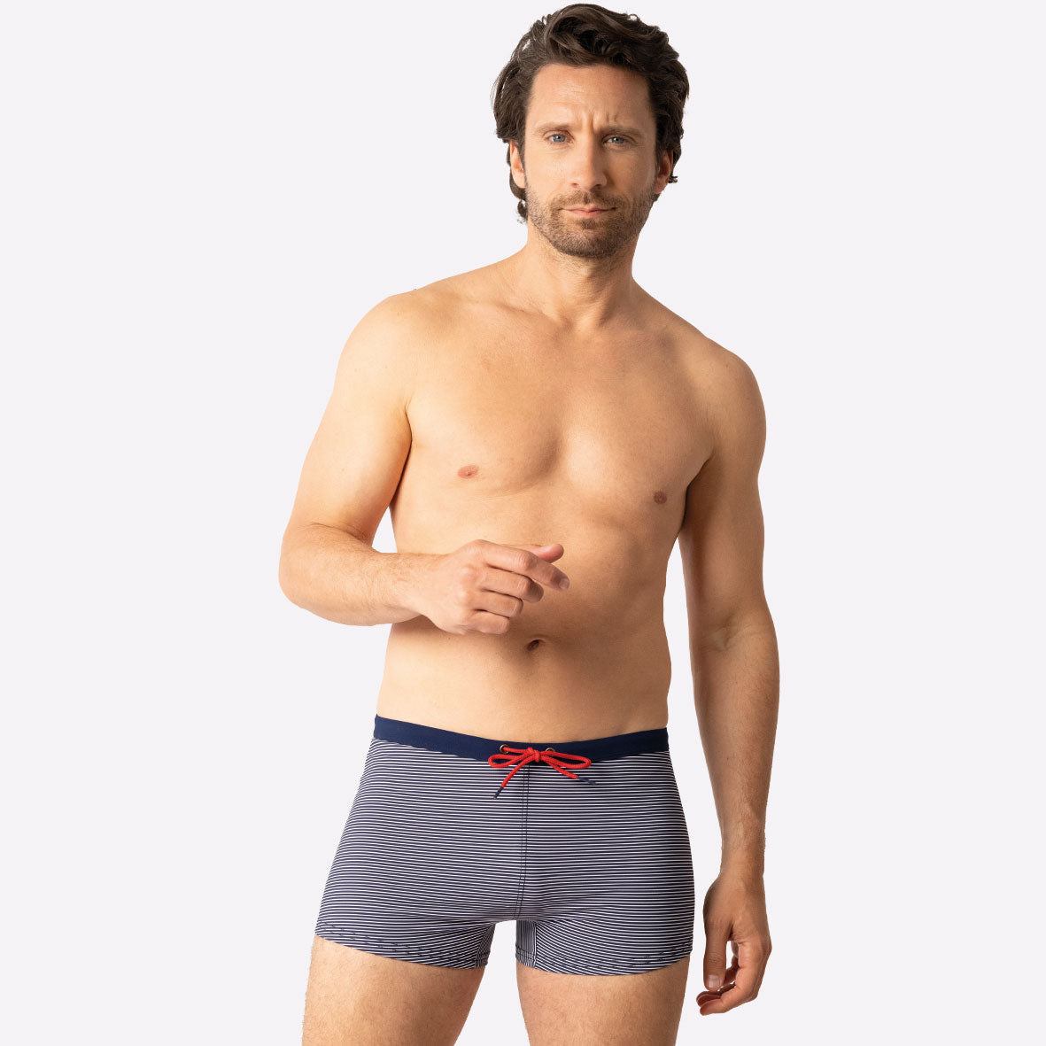 eminence-fait-en-france-boxer-de-bain-homme-fibres-recycl-es-rayures-marine image 1