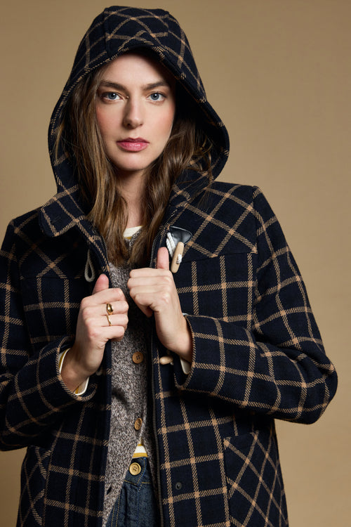 armor-lux-duffle-coat-femme-carreaux-drap-de-laine image 3